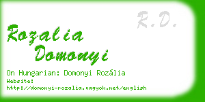 rozalia domonyi business card